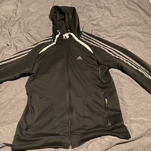Men's M Adidas Black Climalite Zip Up Hoody